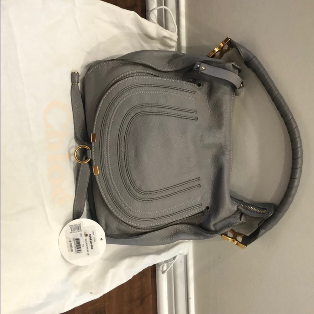 Large marcie handbag in small grain calf skin